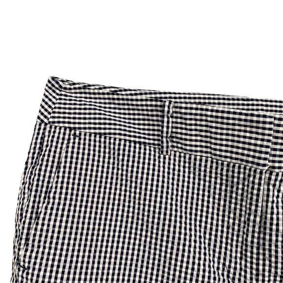 Ann Taylor Factory Gingham Cropped Pants Black White Career Casual‎ Women's 10 - Picture 4 of 11